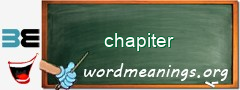 WordMeaning blackboard for chapiter